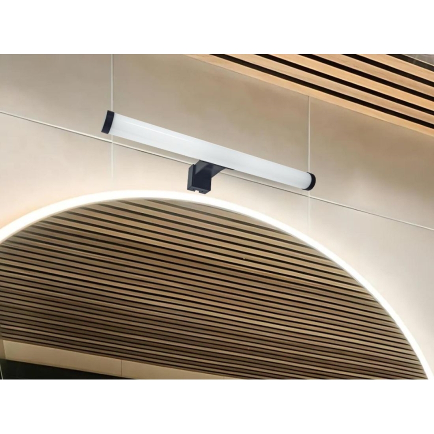 Aplica LED pentru oglindă de baie, 8W, 230V, 30 cm, IP44, neagră