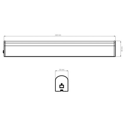 Aplică LED pentru oglindă de baie ALEX LED/8W/230V 4000K 41 cm IP44 negru