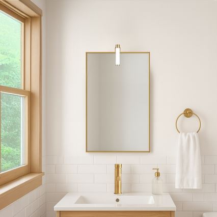 Aplică LED pentru oglindă de baie APA MINI LED/4W/230V IP44, auriu