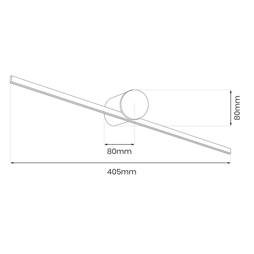 Aplica LED pentru oglindă de baie ARTIST, 6W, 230V, 40 cm, IP44, albă