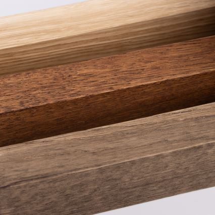 Aplică LED pentru oglindă de baie Brilagi WOODY MIRROR LED/12W/230V IP44 stejar/negru