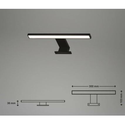 Aplică LED pentru oglindă de baie Briloner 2104-015 DUN LED/5W/230V 30 cm IP44