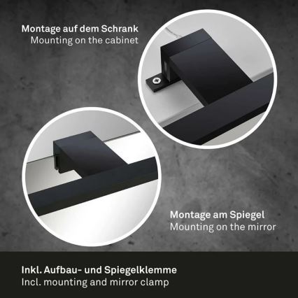 Aplică LED pentru oglindă de baie Briloner 2104-115 DUN LED/8W/230V 60 cm IP44