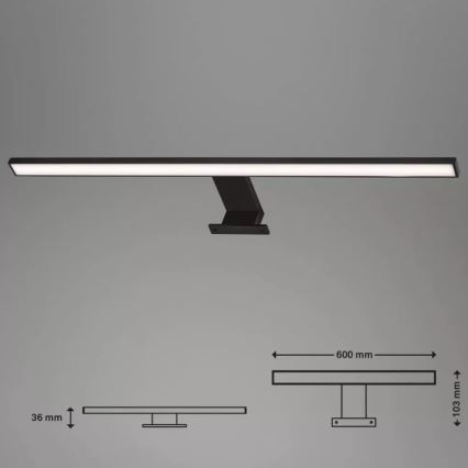 Aplică LED pentru oglindă de baie Briloner 2104-115 DUN LED/8W/230V 60 cm IP44