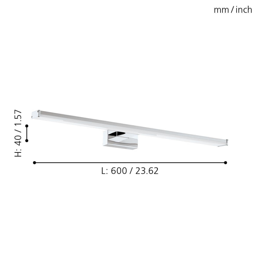 Aplică LED pentru oglindă de baie Eglo 79533 SARNOR 11W/230V 60 cm IP44 crom