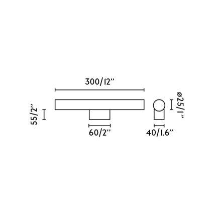 Aplică LED pentru oglindă de baie FARO 63551 CALMA LED/5W/230V IP44 cărămiziu