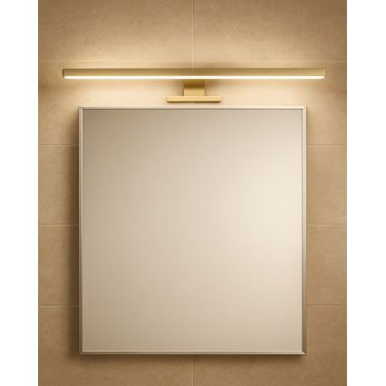 Aplică LED pentru oglindă de baie LED/8W/230V 4000K 50 cm IP44 auriu mat