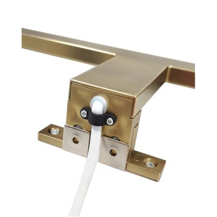 Aplică LED pentru oglindă de baie LED/8W/230V 4000K 50 cm IP44 auriu mat