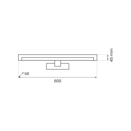 Aplică LED pentru oglindă de baie MIRORE LED/10W/230V 60 cm IP44 negru