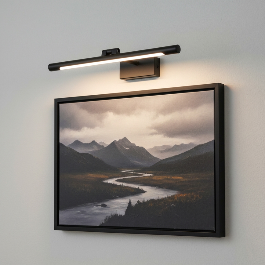 Aplica LED pentru oglindă de baie MIRROR, LED/6W/230V, 4000K, IP44, 40 cm, negru