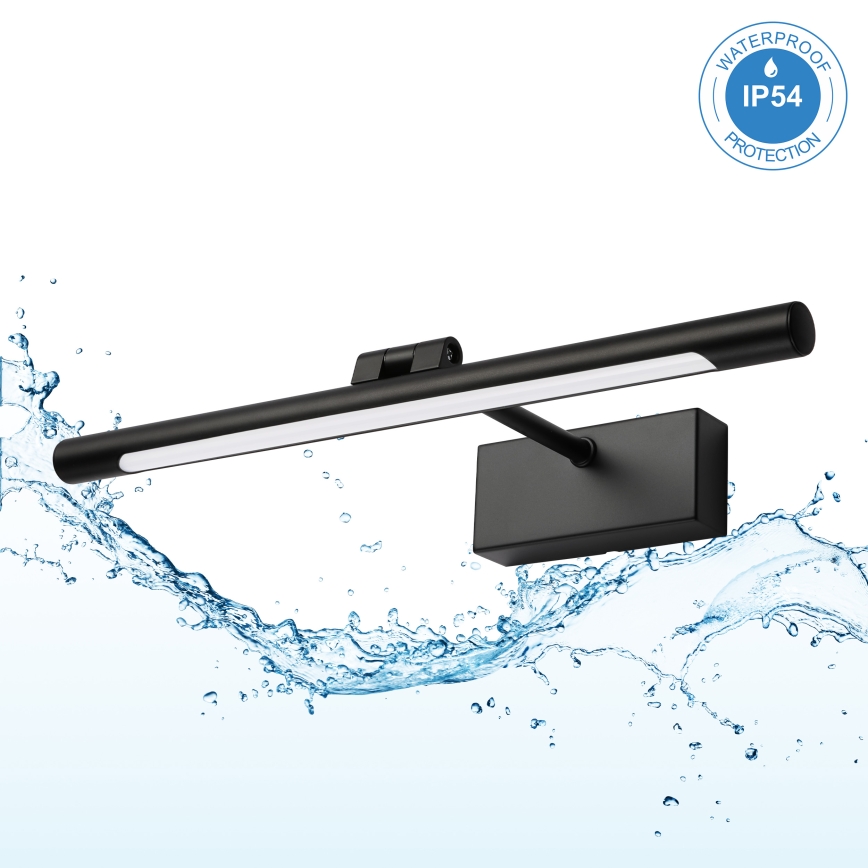 Aplica LED pentru oglindă de baie MIRROR, LED/6W/230V, 4000K, IP44, 40 cm, negru