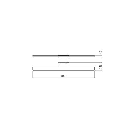 Aplică LED pentru oglindă de baie Redo 01-2507 BARRIO LED/27,39W/230V CRI 90 IP44 90 cm alb