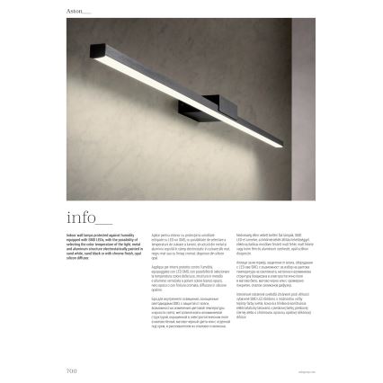 Aplică LED pentru oglindă de baie Redo 01-3268 ASTON LED/12W/230V CRI 90 IP44 60 cm alb