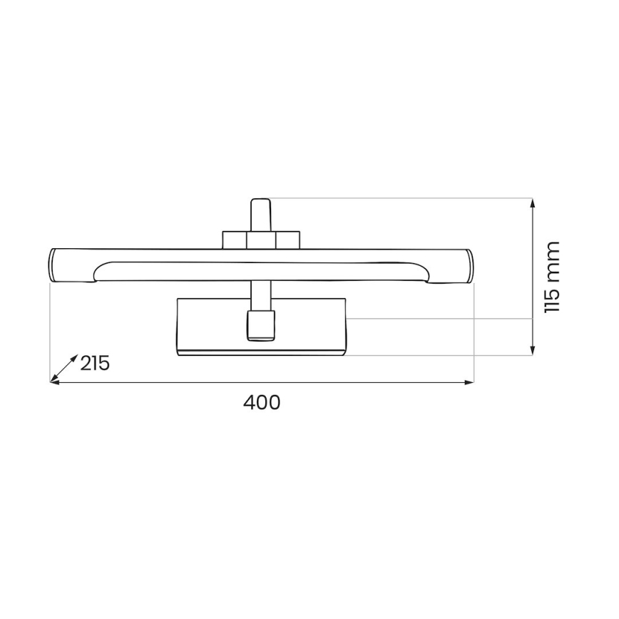 Aplica LED pentru oglindă de baie VINCI, 12 W, 230 V, 40 cm, IP44, negru