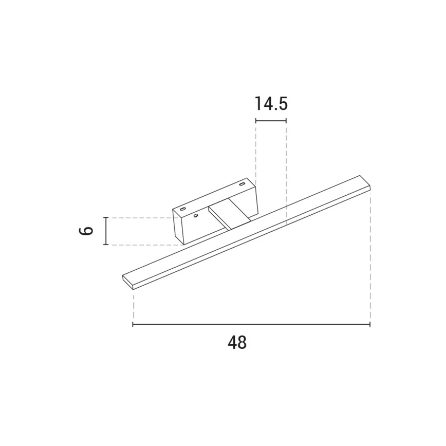 Aplică LED pentru oglindă LED/10W/230V 3000K crom lucios
