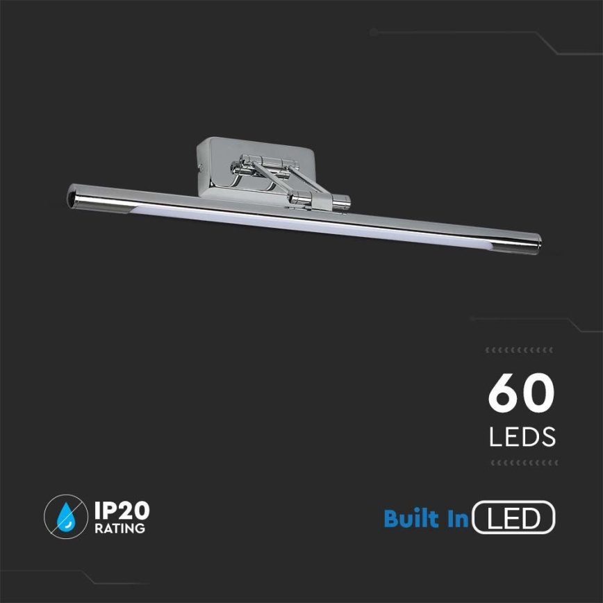Aplică LED pentru oglindă LED/13W/230V 3000K 64cm crom