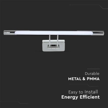 Aplică LED pentru oglindă LED/13W/230V 3000K 64cm crom