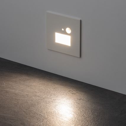 Aplica LED pentru scară cu senzor de mișcare și de crepuscul LED/1,5W/230V 3000/4000/6500K alb