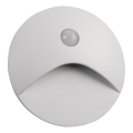 Aplica LED pentru scară EXIN cu senzor de mișcare și de amurg LED/2,5W/230V 3000K IP65 albă rotundă