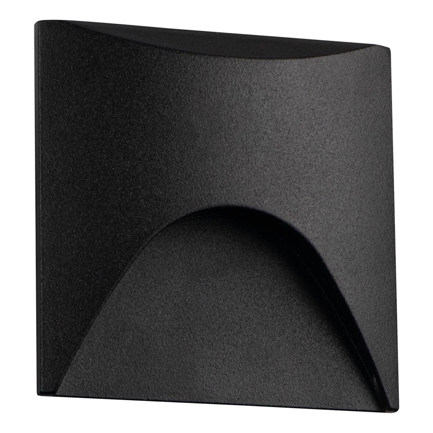 Aplica LED pentru scară EXIN LED/2,5W/230V 4000K IP65, neagră, pătrată