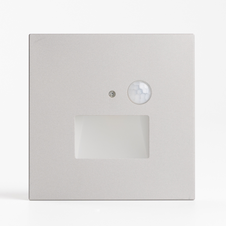 Aplica LED pentru scări cu senzor de mișcare și de crepuscul LED/1,5W/230V 3000/4000/6000K gri