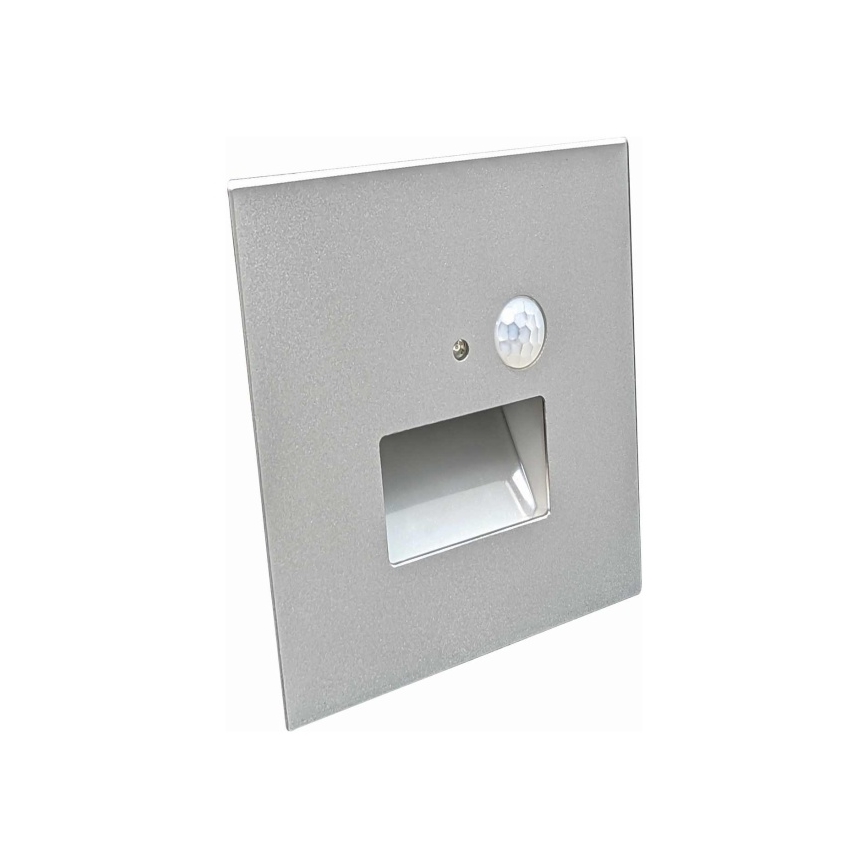 Aplica LED pentru scări cu senzor de mișcare și de crepuscul LED/1,5W/230V 3000/4000/6000K gri