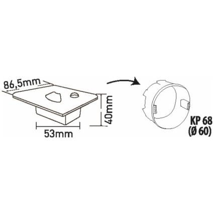 Aplica LED pentru scări cu senzor de mișcare și de crepuscul LED/1,5W/230V 3000/4000/6000K gri