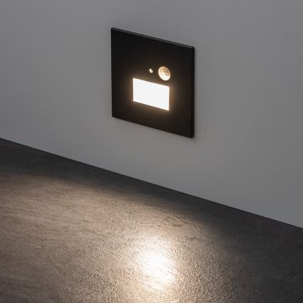 Aplica LED pentru scări cu senzor de mișcare și de amurg LED/1,5W/230V 3000/4000/6500K antracit