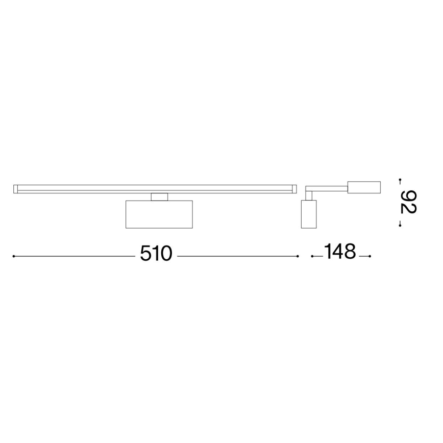 Aplică LED pentru tablouri ALMA LED/12,5W/230V auriu Ideal Lux
