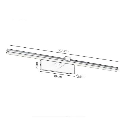 Aplică LED pentru tablouri ONLI FRED LED/14W/230V 4000K negru