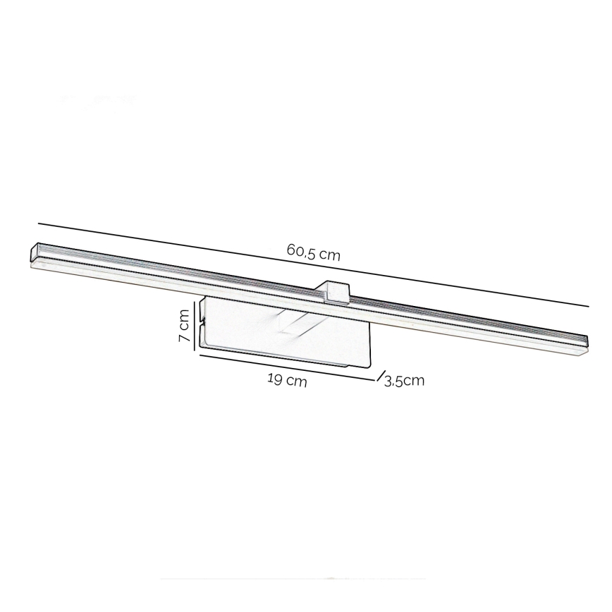 Aplică LED pentru tablouri ONLI FRED LED/14W/230V 4000K negru