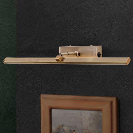 Aplică LED pentru tablouri PUBLIO LED/10W/230V 50 cm auriu/patină