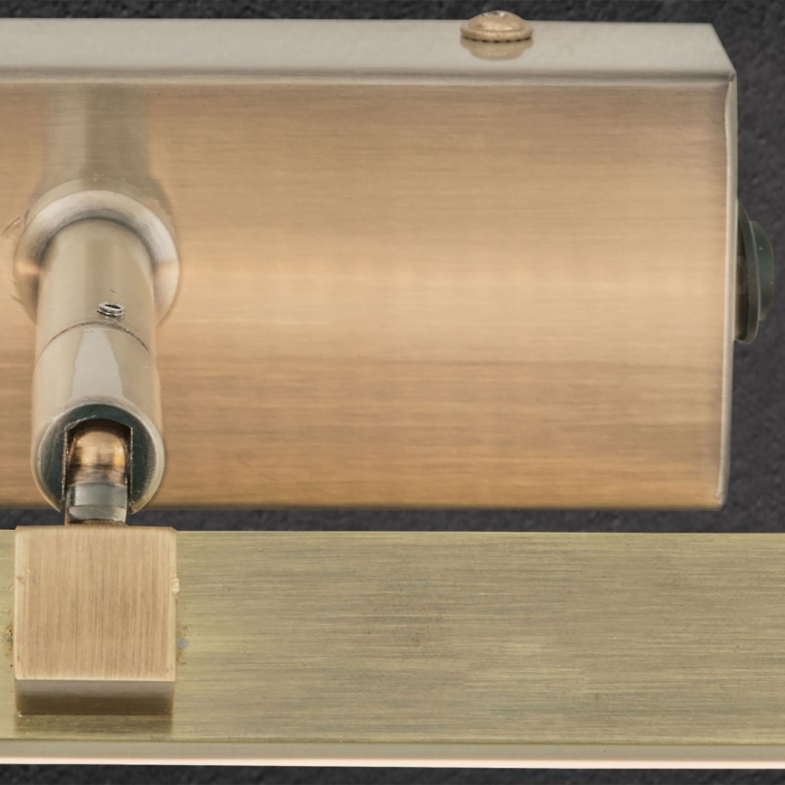 Aplică LED pentru tablouri PUBLIO LED/10W/230V 50 cm auriu/patină