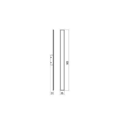 Aplică LED Redo 01-2769 WAPI LED/23W/230V 90,5 cm negru