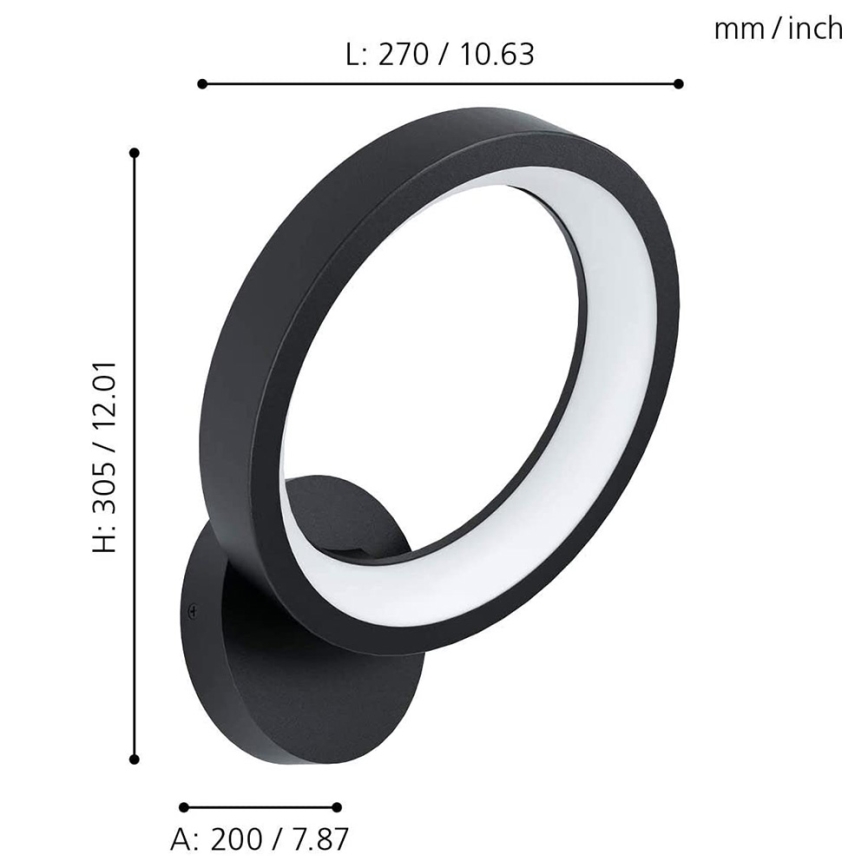 Aplică LED RGB dimabilă Eglo MARGHERA-C LED/16W/230V