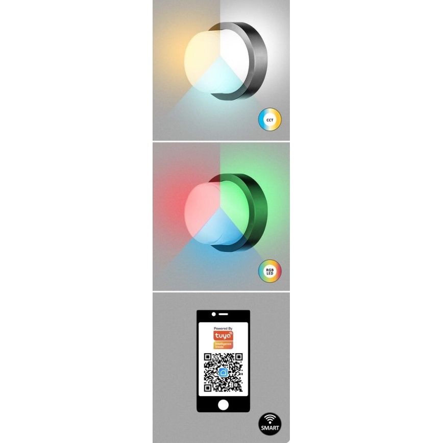 Aplică LED RGBW de exterior LED/10W/230V IP54 Wi-Fi Tuya Rabalux
