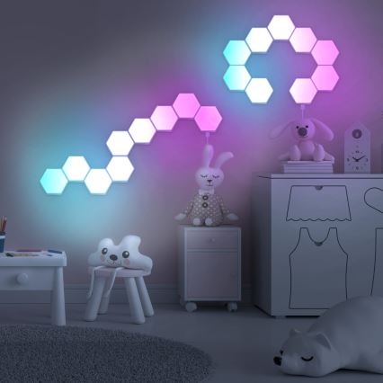 SET 9x aplică LED RGBW decorativă dimabilă MAYA LED/1W/230V + telecomandă