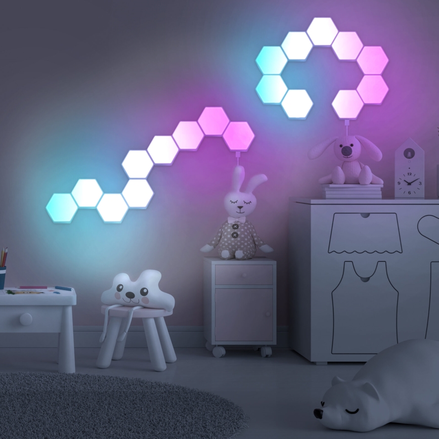 SET 9x aplică LED RGBW decorativă dimabilă MAYA LED/1W/230V + telecomandă