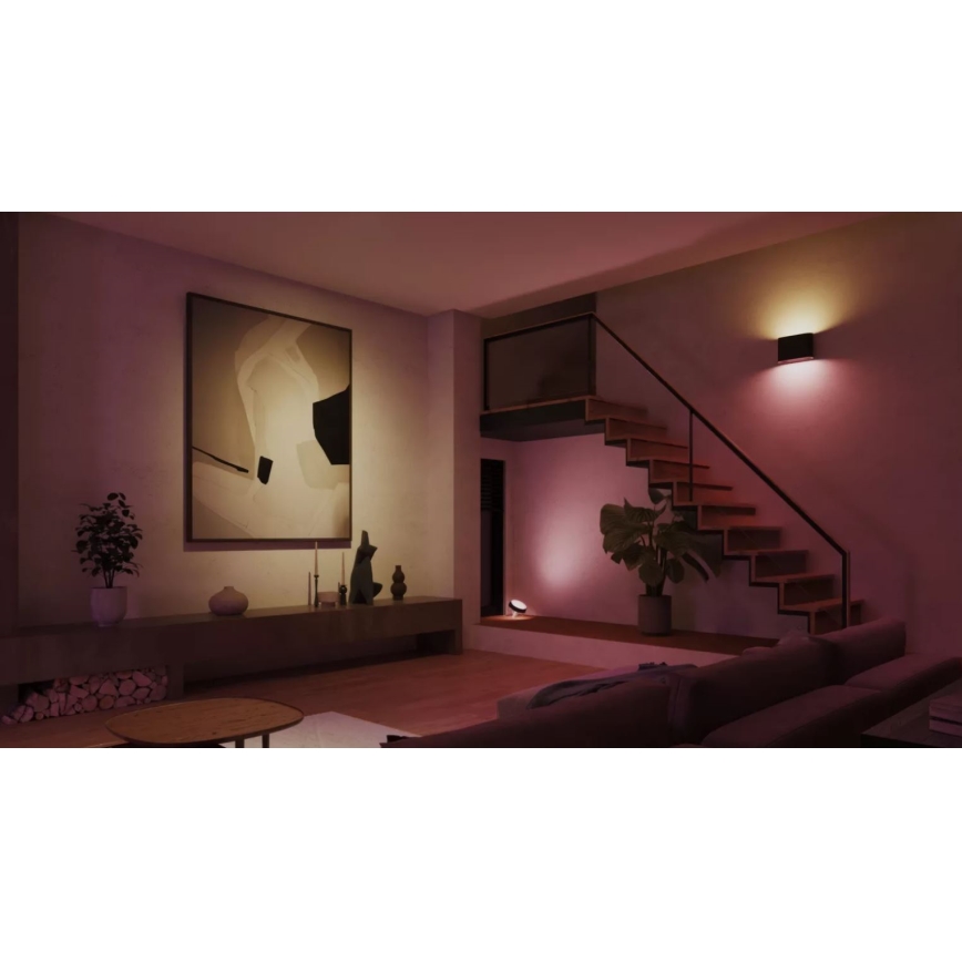 Aplică LED RGBW dimabilă de exterior Philips Hue DYMERA 2xLED/10,2W/230V 2000-6500K IP44