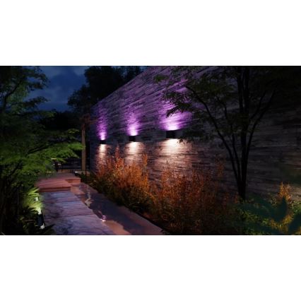 Aplică LED RGBW dimabilă de exterior Philips Hue DYMERA 2xLED/10,2W/230V 2000-6500K IP44