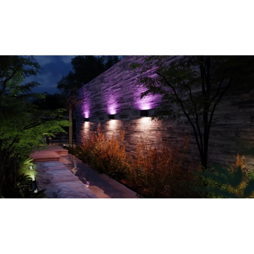 Aplică LED RGBW dimabilă de exterior Philips Hue DYMERA 2xLED/10,2W/230V 2000-6500K IP44