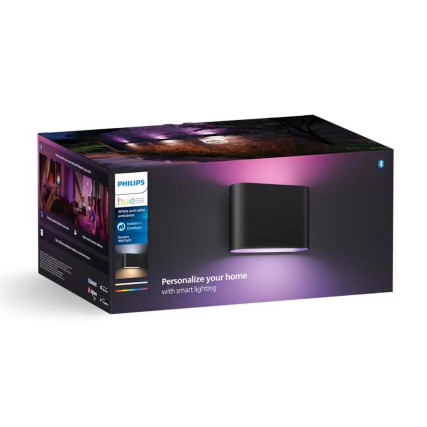 Aplică LED RGBW dimabilă de exterior Philips Hue DYMERA 2xLED/10,2W/230V 2000-6500K IP44
