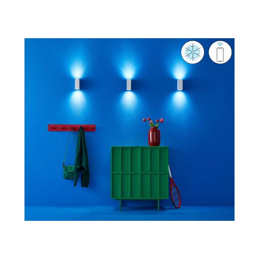 Aplică LED RGBW dimabilă UP&DOWN 2xGU10/4,7W/230V 2200-6500K Wi-Fi CRI 90 alb WiZ