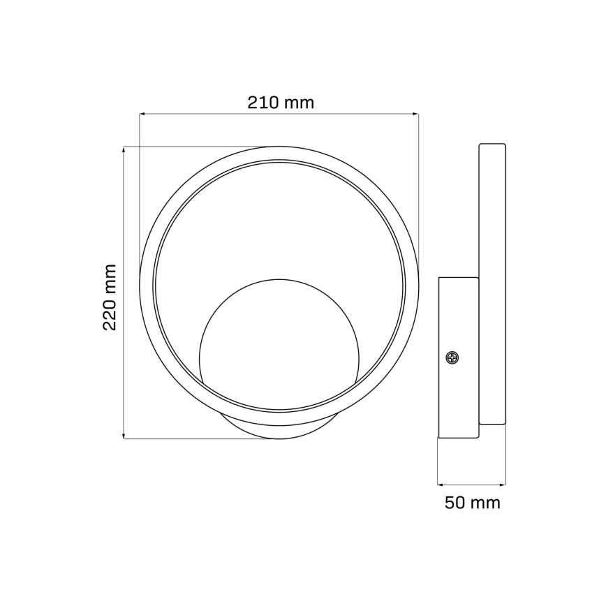 Aplică LED ROMAN LED/11,5W/230V 4000K auriu