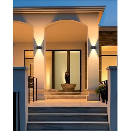 Aplică LED solară 4xLED/1,5W/3,7V 1500 mAh IP54 negru