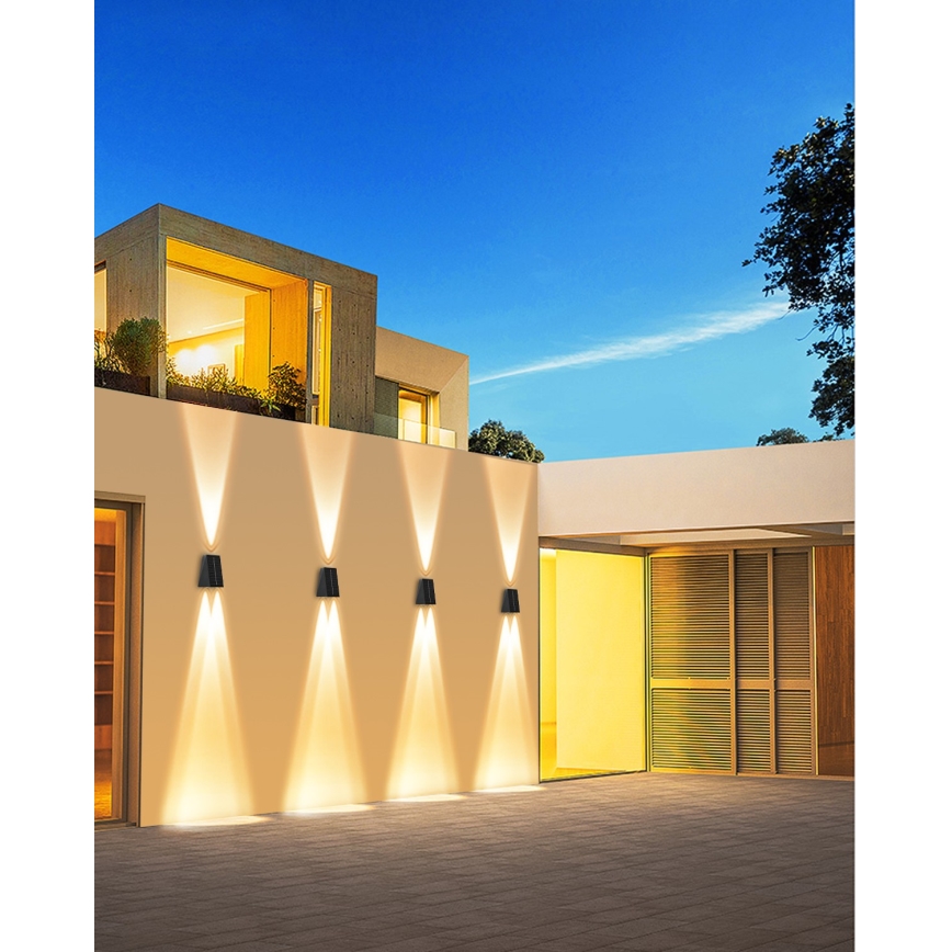 Aplică LED solară Brilagi PYRAMID LED/2W/3,2V 1300 mAh IP54