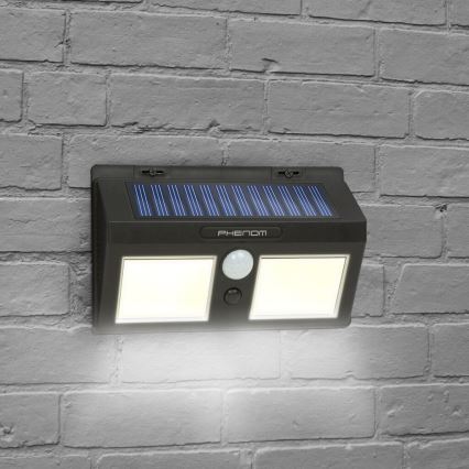 Aplică LED solară cu senzor 2xLED/2,5W/5,5V IP65