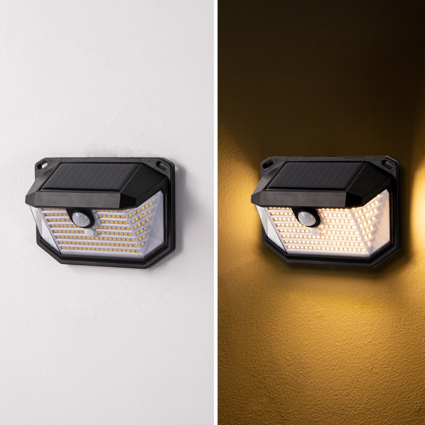Aplică LED solară cu senzor Brilagi WALLIE LED/4W/5,5V 1200 mAh 3000K IP65