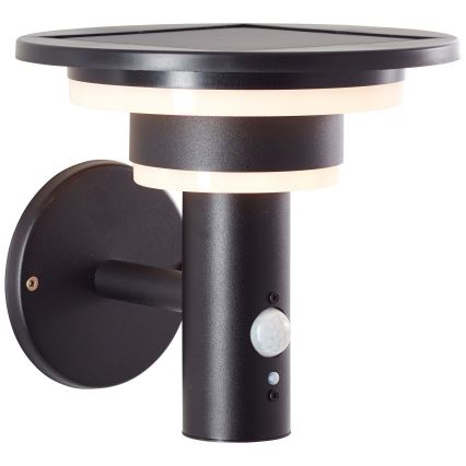 Aplică LED solară cu senzor Brilliant GARVINA LED/3W/3,7V 2000 mAh IP44 negru