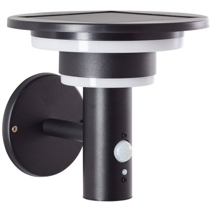 Aplică LED solară cu senzor Brilliant GARVINA LED/3W/3,7V 2000 mAh IP44 negru